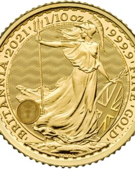 英国ブリタニア金貨（1/10オンス） 2021年 イギリス 新品未使用