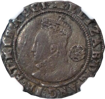 【NGC鑑定 VF30】イギリス エリザベス1世 6ペンス銀貨 1584年 Queen ELIZABETH イングランド - 画像 (4)