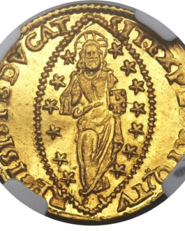 【NGC鑑定 MS63】イタリア ベニス ゼッキーノ金貨（ダカット金貨） 1545-1553年