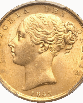 【希少】ビクトリア女王 1ソブリン金貨 PCGS鑑定 1848年 イギリス イングランド アンティークコイン 金貨 1sov 金貨 レアコイン 英国 PCGS 鑑定済みコイン