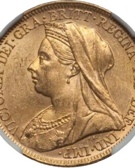 【NGC鑑定 MS62】オーストラリア ビクトリア女王 ソブリン金貨 1895年