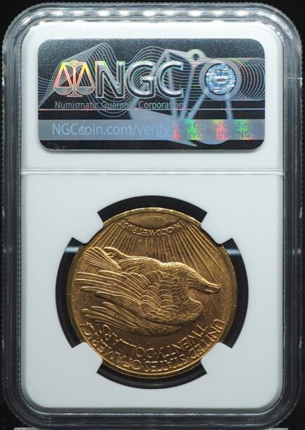【NGC鑑定 MS63】アメリカ ダブルイーグル２０ドル金貨 セントゴーデンス金貨 1923年 NGC 高鑑定 $20 Saint-Gaudens Double Eagle 米国 金貨 - 画像 (5)
