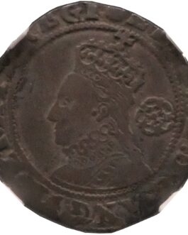 【NGC鑑定 VF30】イギリス エリザベス1世 6ペンス銀貨 1592年 Queen ELIZABETH イングランド