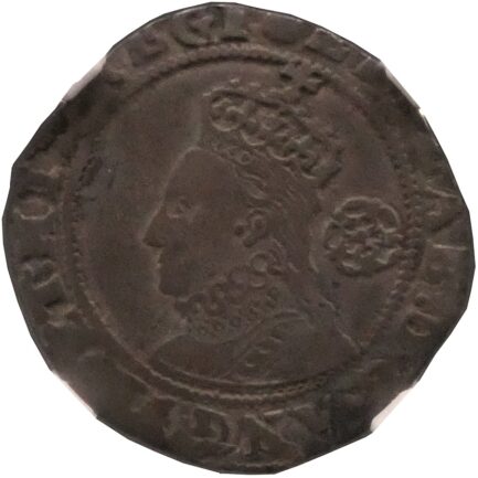 【NGC鑑定 VF30】イギリス エリザベス1世 6ペンス銀貨 1592年 Queen ELIZABETH イングランド - 画像 (2)