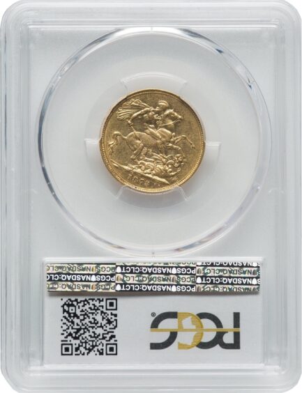 PCGS鑑定 AU55 オーストラリア ビクトリア女王 ソブリン金貨 アンティークコイン 1Sov金貨 1873年 英国 ヴィクトリア女王 英連邦 イギリス王室 セントジョージの竜退治 金貨 コイン - 画像 (5)