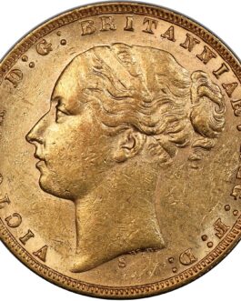 1874年 PCGS鑑定 AU58 オーストラリア ビクトリア女王 ソブリン金貨 ヤングヘッド アンティークコイン 1Sov金貨 英国 ヴィクトリア女王 英連邦 イギリス王室 セントジョージの竜退治 金貨 コイン
