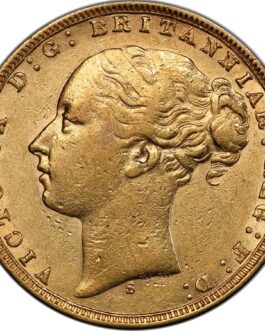 1875年 PCGS鑑定 AU55 オーストラリア ビクトリア女王 ソブリン金貨 ヤングヘッド アンティークコイン 1Sov金貨 英国 ヴィクトリア女王 英連邦 イギリス王室 セントジョージの竜退治 金貨 コイン 鑑定 貨幣 通貨 現物資産 竜退治