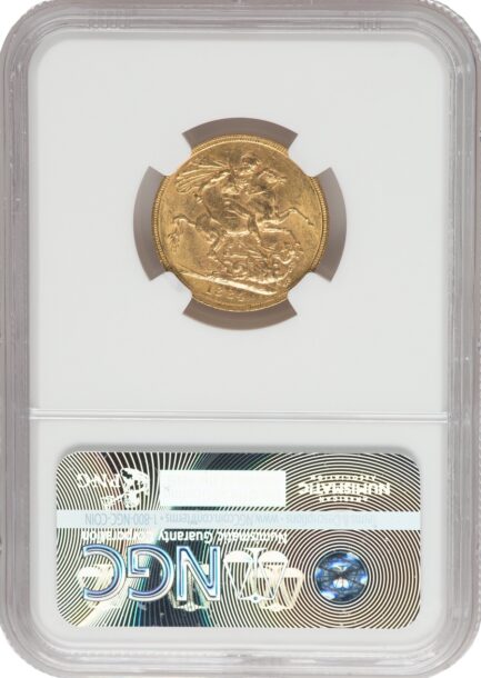 NGC鑑定 1884年 MS61 オーストラリア ビクトリア女王 ソブリン金貨 ヤングヘッド アンティークコイン 1Sov金貨 英国 ヴィクトリア女王 英連邦 イギリス王室 セントジョージの竜退治 金貨 コイン 鑑定 貨幣 通貨 現物資産 竜退治 - 画像 (5)
