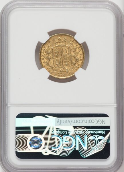 NGC鑑定 1855年 AU55 イギリス ビクトリア女王 ソブリン金貨 ヤングヘッド アンティークコイン 1Sov金貨 英国 ヴィクトリア女王 イングランド イギリス王室 シールド 金貨 コイン 鑑定 貨幣 通貨 現物資産 NGC AU WW ワオン - 画像 (5)