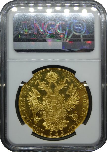 1915年 オーストリア フランツ ヨーゼフ1世 4ダカット金貨 NGC鑑定 MS67 復刻コイン Francis Joseph I Gold 4 DUCAT RESTRIKE - 画像 (3)