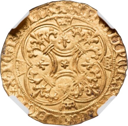 【NGC鑑定 MS63】フランス シャルル6世 エキュ金貨 1380-1422年 FRANCE CHARLES Ⅵ - 画像 (5)