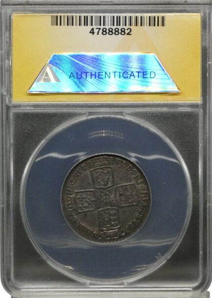 ANACS AU55 シリング銀貨 ジョージ二世 銀貨 ANACS鑑定 1758年 イギリス イングランド アンティークコイン 英国 鑑定済みコイン - 画像 (5)