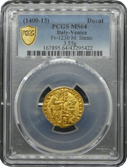 【PCGS鑑定 MS64】イタリア ベニス ゼッキーノ金貨 ダカット金貨 1400-1413年 金貨 金 アンティークコイン 現物資産 ダカット 高鑑定 高鑑定品 Italy Venice 1400年 1413年 - 画像 (5)