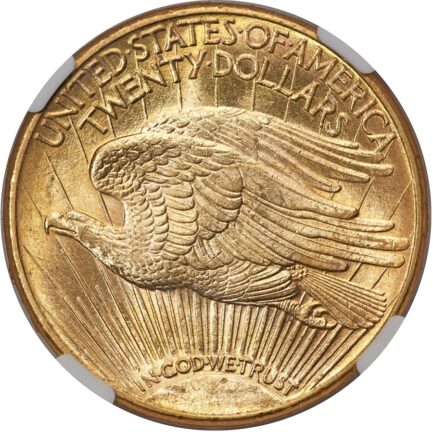 【NGC鑑定 MS65】アメリカ ダブルイーグル２０ドル金貨 セントゴーデンス金貨 1915年 NGC 高鑑定 $20 Saint-Gaudens Double Eagle 米国 サンフランシスコ - 画像 (3)