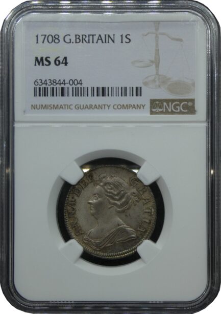 高鑑定 MS64 アン女王 1シリング銀貨 NGC鑑定 1708年 イギリス イングランド アンティークコイン 1shilling 銀貨 レアコイン 英国 NGC Queen ANNE 鑑定済みコイン England コイン 鑑定 貨幣 通貨 現物資産 銀貨 - 画像 (4)