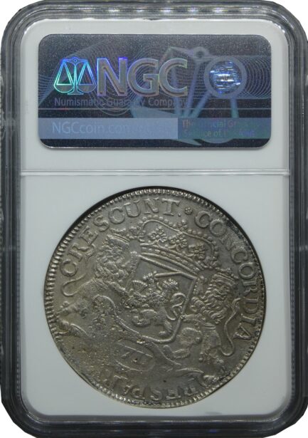 シルバーライダー NGC鑑定 1711年 オランダ 銀貨 アンティークコイン １ドゥカトン銀貨 1Ducaton 18世紀 鑑定済みコイン 難破船 UNC DETAILS サルベージ 引き上げコイン 1DUC NETHERLAND 大判コイン コイン 鑑定 貨幣 通貨 現物資産 Silver Rider - 画像 (3)