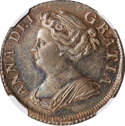 NGC MS62 アン女王 1シリング銀貨 NGC鑑定 高鑑定 1708年 イギリス アンティークコイン 3rd bust 銀貨 レアコイン 英国 Queen ANNE 鑑定済みコイン - 画像 (4)