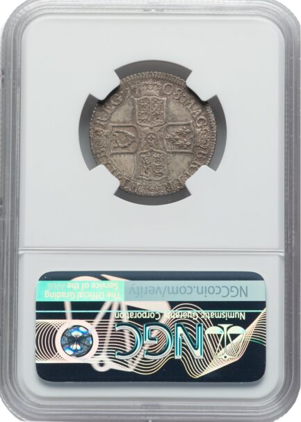 NGC MS62 アン女王 1シリング銀貨 NGC鑑定 高鑑定 1708年 イギリス アンティークコイン 3rd bust 銀貨 レアコイン 英国 Queen ANNE 鑑定済みコイン - 画像 (3)