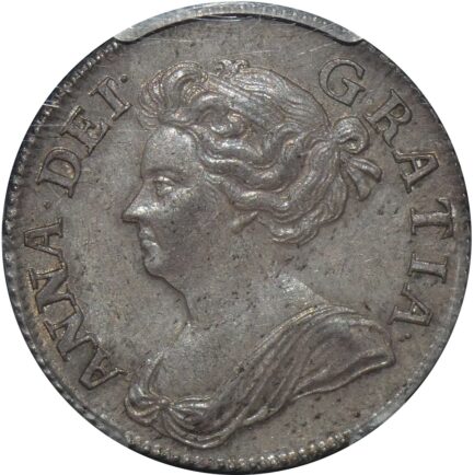 【わけあり】 高鑑定 MS63 アン女王 1シリング銀貨 PCGS鑑定 1708年 イギリス イングランド アンティークコイン 1shilling 銀貨 レアコイン 英国 PCGS Queen ANNE 鑑定済みコイン - 画像 (2)