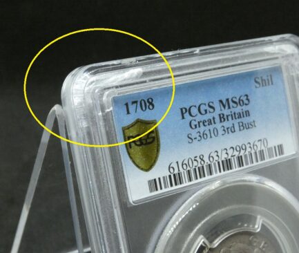 【わけあり】 高鑑定 MS63 アン女王 1シリング銀貨 PCGS鑑定 1708年 イギリス イングランド アンティークコイン 1shilling 銀貨 レアコイン 英国 PCGS Queen ANNE 鑑定済みコイン - 画像 (6)