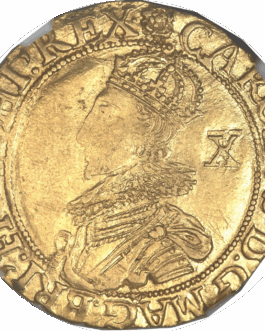 【最高鑑定 NGC鑑定 AU53】イギリス チャールズ１世 ダブルクラウン金貨 1630-1632年
