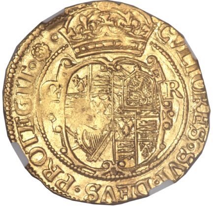 【最高鑑定 NGC鑑定 AU53】イギリス チャールズ１世 ダブルクラウン金貨 1630-1632年 - 画像 (3)
