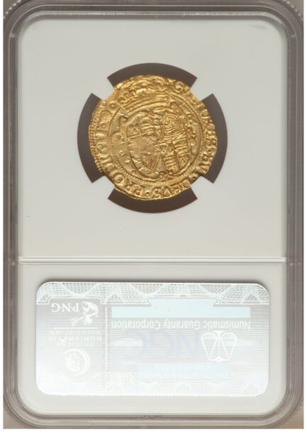 【最高鑑定 NGC鑑定 AU53】イギリス チャールズ１世 ダブルクラウン金貨 1630-1632年 - 画像 (5)