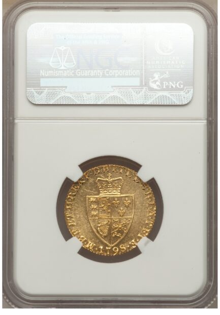 【NGC鑑定 MS63】イギリス ジョージ3世 ギニー金貨（スペードギニー） 1798年 - 画像 (4)