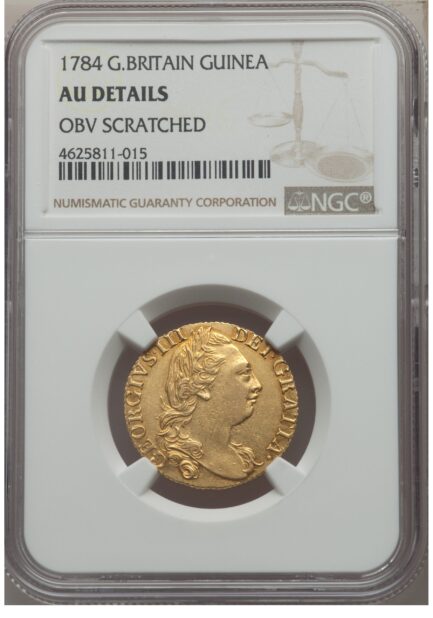 【NGC鑑定 AU Details】イギリス ジョージ3世 ギニー金貨 1784年 - 画像 (4)