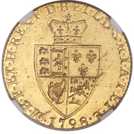 【NGC鑑定 MS64】イギリス ジョージ3世 ギニー金貨（スペードギニー） 1798年 - 画像 (3)