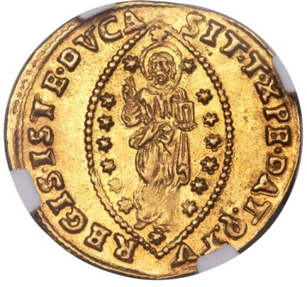 【NGC鑑定 MS64】イタリア ベニス ゼッキーノ金貨（ダカット金貨） 1684-1688年 - 画像 (5)