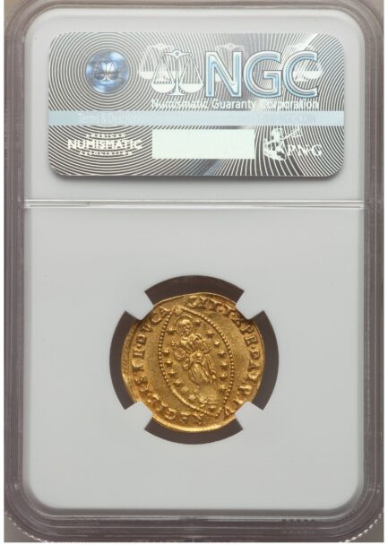 【NGC鑑定 MS64】イタリア ベニス ゼッキーノ金貨（ダカット金貨） 1684-1688年 - 画像 (3)
