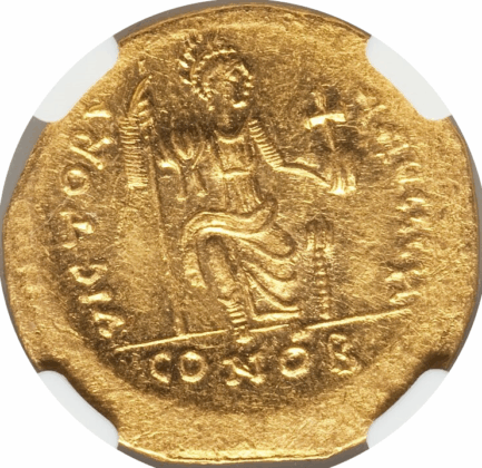 【NGC鑑定 MS】ビザンツ帝国（東ローマ帝国） ユスティヌス2世 ソリダス金貨 565-578年 - 画像 (2)