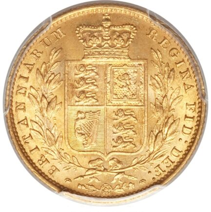 【PCGS鑑定 MS64+】イギリス ビクトリア女王 ソブリン金貨 1853年 - 画像 (2)