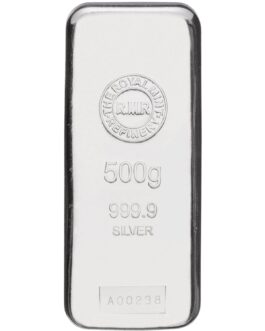 英国王立造幣局　シルバーバー（銀地金）　500g　新品