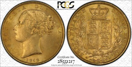 【希少】ビクトリア女王 1ソブリン金貨 PCGS鑑定 1848年 イギリス イングランド アンティークコイン 金貨 1sov 金貨 レアコイン 英国 PCGS 鑑定済みコイン - 画像 (3)